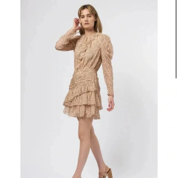 NWT!! Ulla Johnson - CECILY DRESS LEOPARD IKAT DOT - Size 6 - Picture 5 of 13